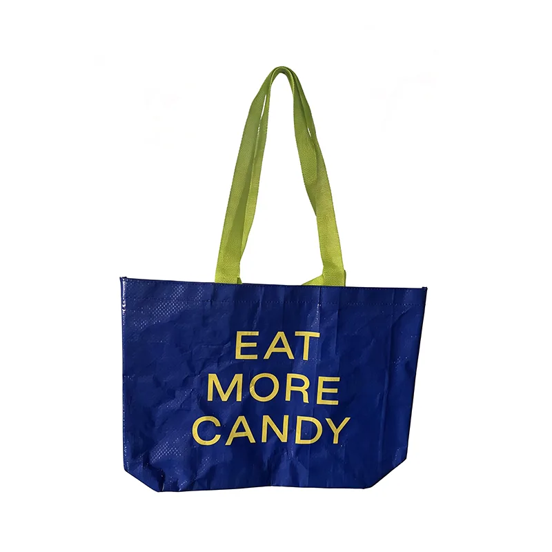 Bolsa tejida reutilizable plegable para compras