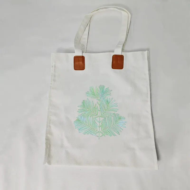 Bolsa de compras de lona reutilizable resistente